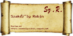 Szakály Robin névjegykártya